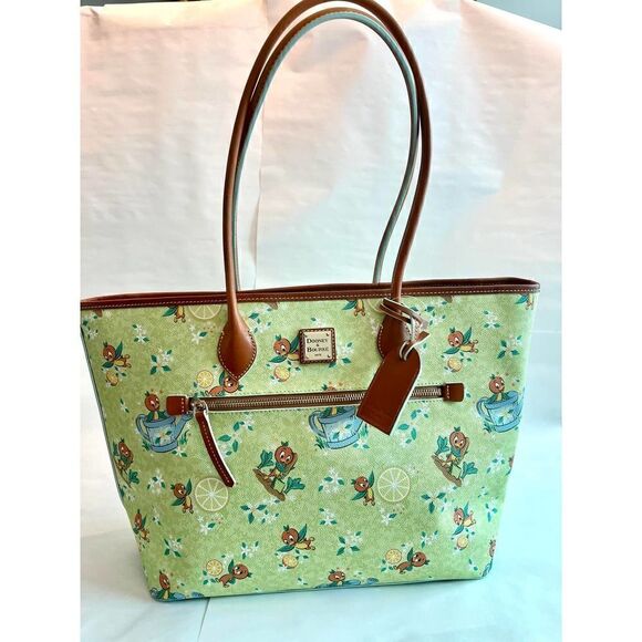 Dooney & Bourke - Orange Bird Flower & Garden NWT - Picture 1 of 7